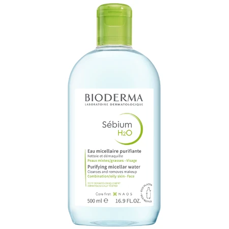 Bioderma Sebium H2O, мицеллярный лосьон для жирной, комбинированной и склонной к акне кожи, 500 мл: цены и характеристики