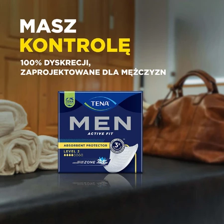 Набор Tena Men Active Fit, анатомические стельки для мужчин, уровень 2, 4 x 20 шт.: цены и характеристики