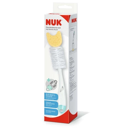 Щітка для пляшок Nuk 2в1 з м'якою губкою: ціни та характеристики