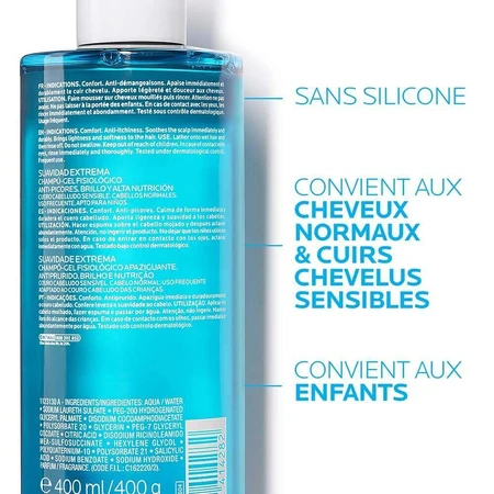 La Roche-Posay Kerium Gentle Soothing Shampoo-Gel 400 мл: цены и характеристики