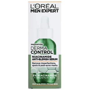 L'Oreal Men Expert Derma Control, сироватка з ніацинамідом проти недосконалостей, 30 мл