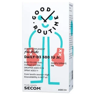 Вітамін D3 для дітей Daily-D3 Jr Good Routine, 500 МО, 15 мл, Secom