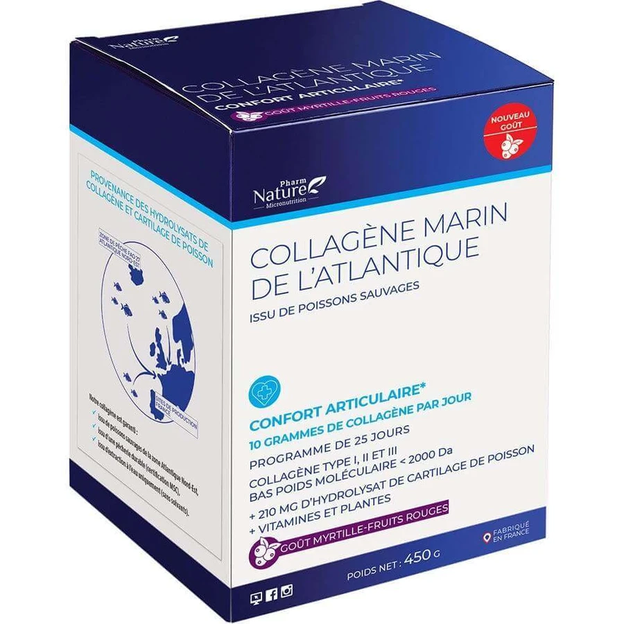 Pharm Nature Micronutrition Atlantic Marine Колаген для здоров'я суглобів Журавлина зі смаком червоних фруктів 450г: ціни та характеристики