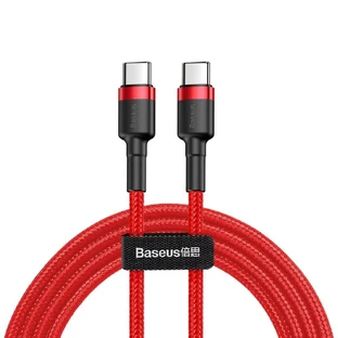Кабель Baseus CATKLF-G09 USB-C - USB-C PD QC 60W 3A 480Mb/s 1м - червоний