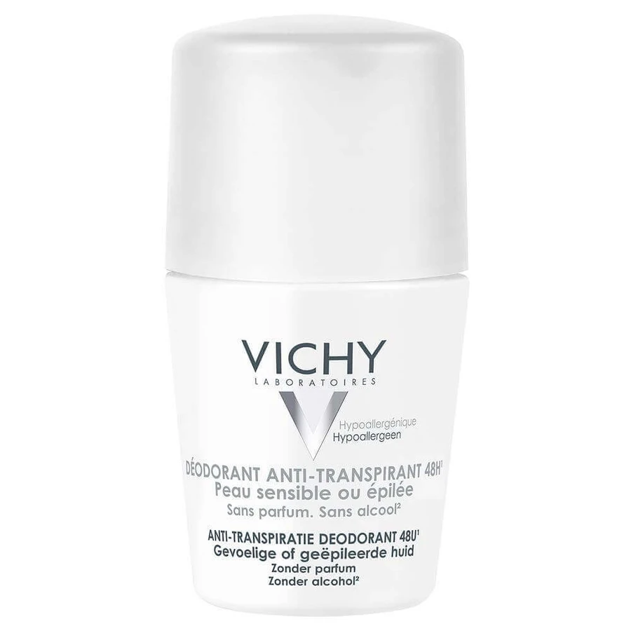 Дезодорант-антиперспірант Vichy 48h Roll-on Sensitive Skin 50мл: ціни та характеристики