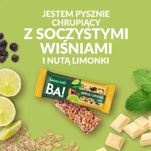 Bakalland BA! Злаковый батончик, вишня и лайм, релакс, 38 г