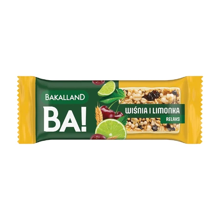 Bakalland BA! Злаковый батончик, вишня и лайм, релакс, 38 г: цены и характеристики