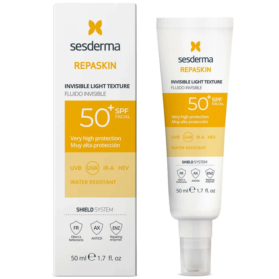 Sesderma Repaskin Fluido Invisible, сонцезахисний крем для обличчя, SPF 50+, 50 мл: ціни та характеристики