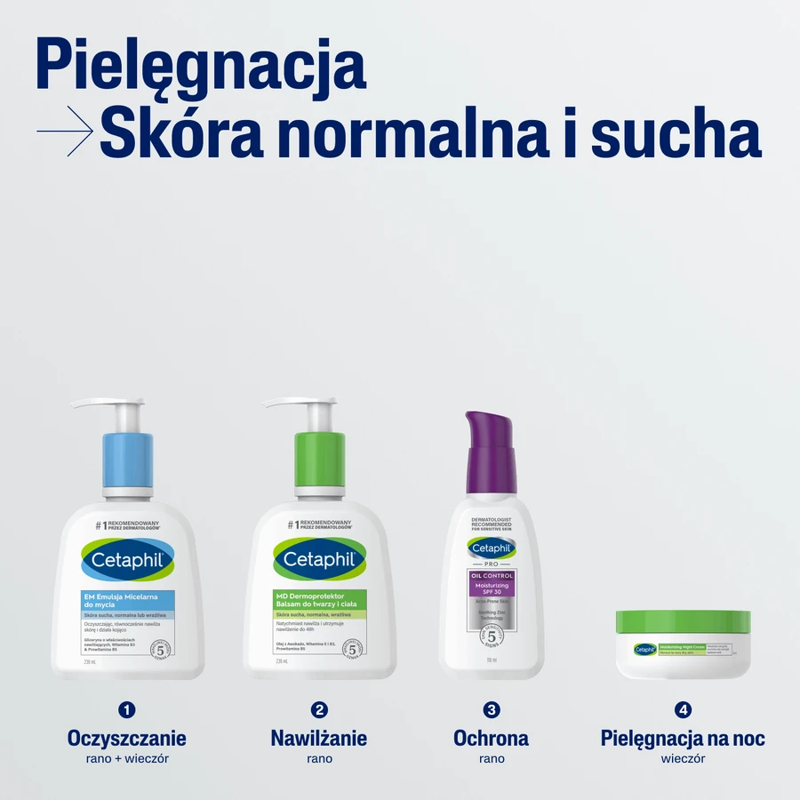 Cetaphil MD Dermoprotector, зволожуючий крем для обличчя та тіла, пігментований та чутливий, з помпою, 236 мл + зволожуючий крем для обличчя з кислотою гіалуроновою, крем-ноапте, 48 мл безкоштовно: ціни та характеристики