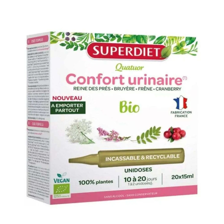 Superdiet Quatuor Corfort Urinaire Bio 20 15 мл монодозы: цены и характеристики