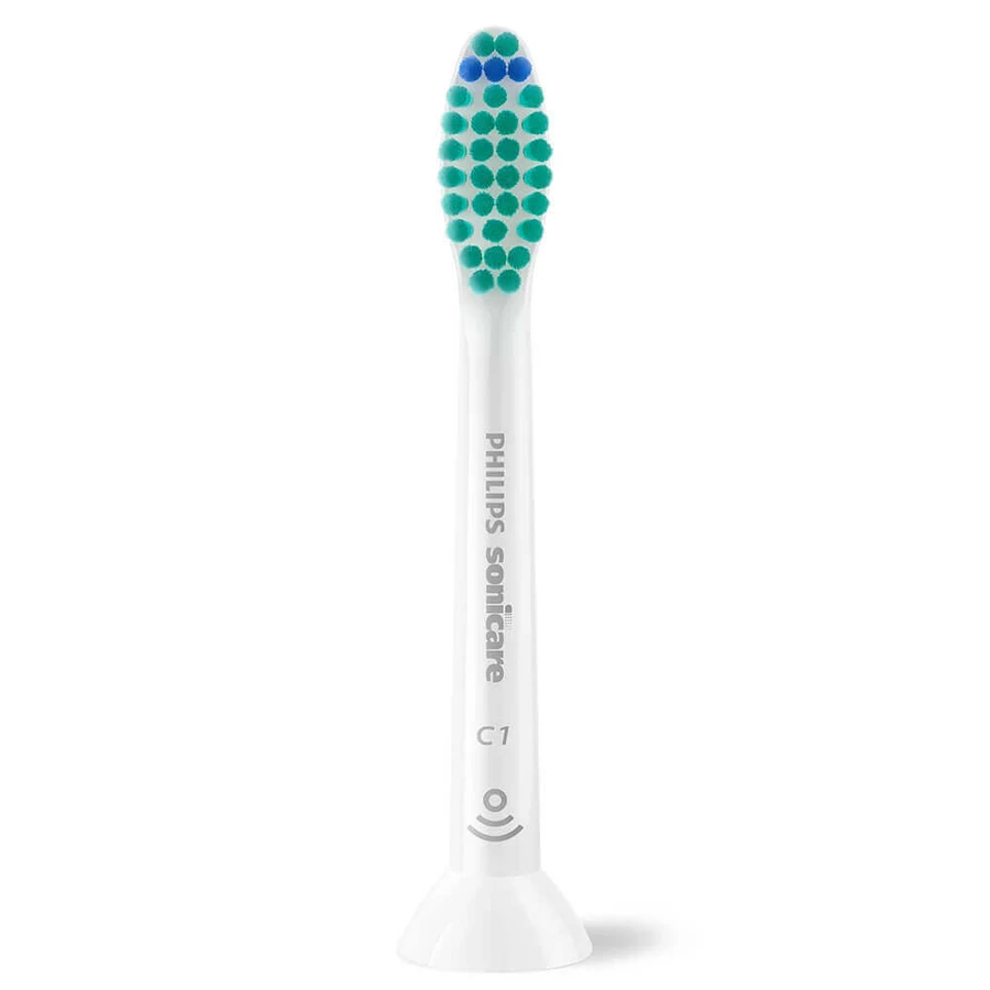 Philips, сменные насадки для звуковой зубной щетки Sonicare C1 ProResult, белые, 4 штуки: цены и характеристики