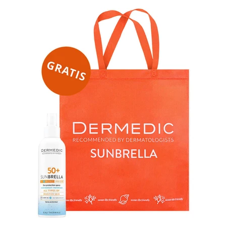 Dermedic Sunbrella, защитный спрей, SPF 50+, 150 мл + бесплатная сумка: цены и характеристики