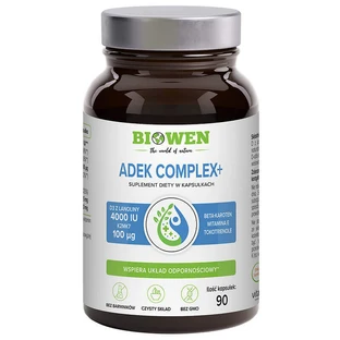 Biowen Вітаміни ADEK Complex+, 90 капсул