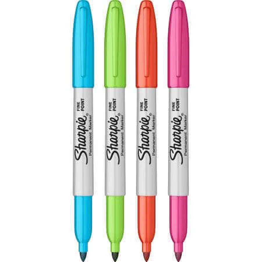 Набор из 4 перманентных маркеров Fine Vivid, Sharpie: цены и характеристики