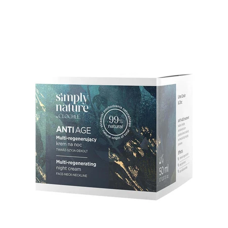Clochee Simply Nature Anti Age, мультирегенеруючий нічний крем, 50 мл: ціни та характеристики