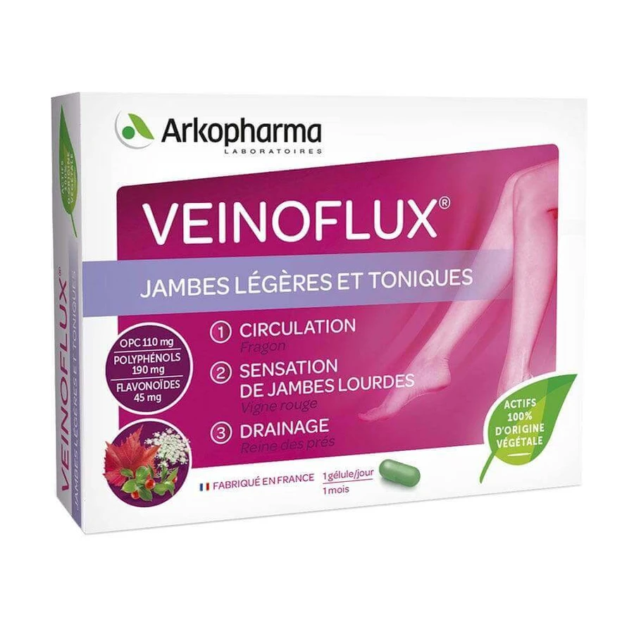 Arkopharma Veinoflux Light and Tonic Legs 30 капсул: цены и характеристики