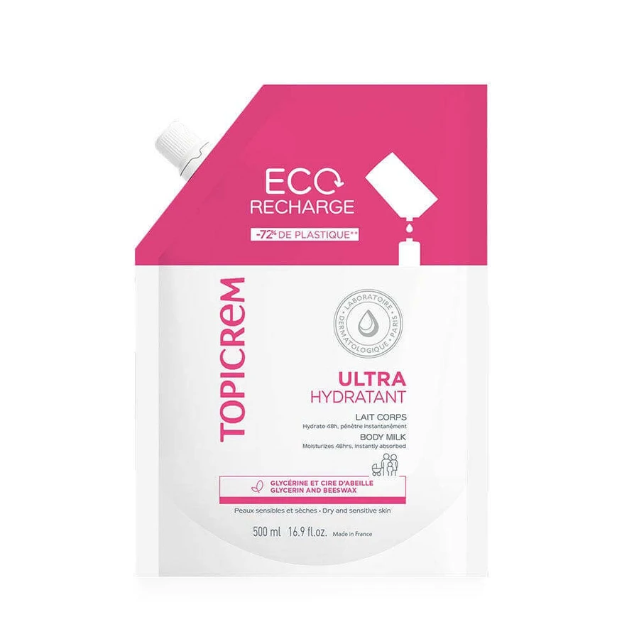 Topicrem Hydra+ UH Lait Corps Eco-Recharge 500мл: ціни та характеристики