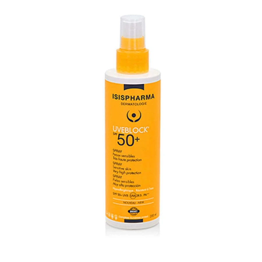 Isispharma Uveblock Сонцезахисний спрей з ультрависоким ступенем захисту Spf50+ 200 мл: ціни та характеристики