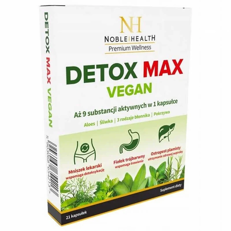 Noble Health Detox Max Vegan, 21 капсула: цены и характеристики