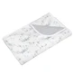 BabyMatex, Двустороннее одеяло Bamboo Бамбук, 75 см x 100 см, бело-серое с зайчиками