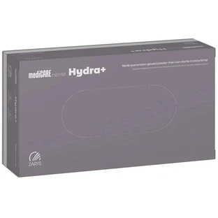 MediCare Nitrile Hydra+, рукавички нітрилові, нестерильні, без пудри, сині, розмір S, 100 штук
