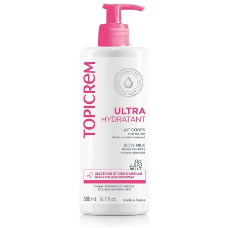 Topicrem Ultra-Hydratant Ультраувлажняющее молочко для тела для чувствительной и сухой кожи Peaux Sensibles Et Seches 500 мл: цены и характеристики