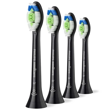 Philips, змінні насадки для звукової зубної щітки Sonicare W2 Optimal White, чорні, 4 шт.: ціни та характеристики