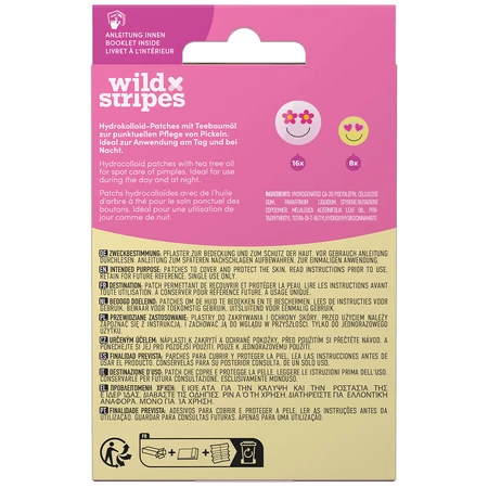 Wild Stripes Anti-Pimple Patches Smile Stop, пластыри от экземы с маслом чайного дерева, 24 шт.: цены и характеристики