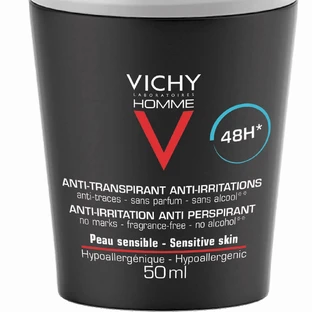 Чоловічий дезодорант-антиперспірант Vichy Рулонний дезодорант-антиперспірант 48 годин для чутливої шкіри 2х50мл