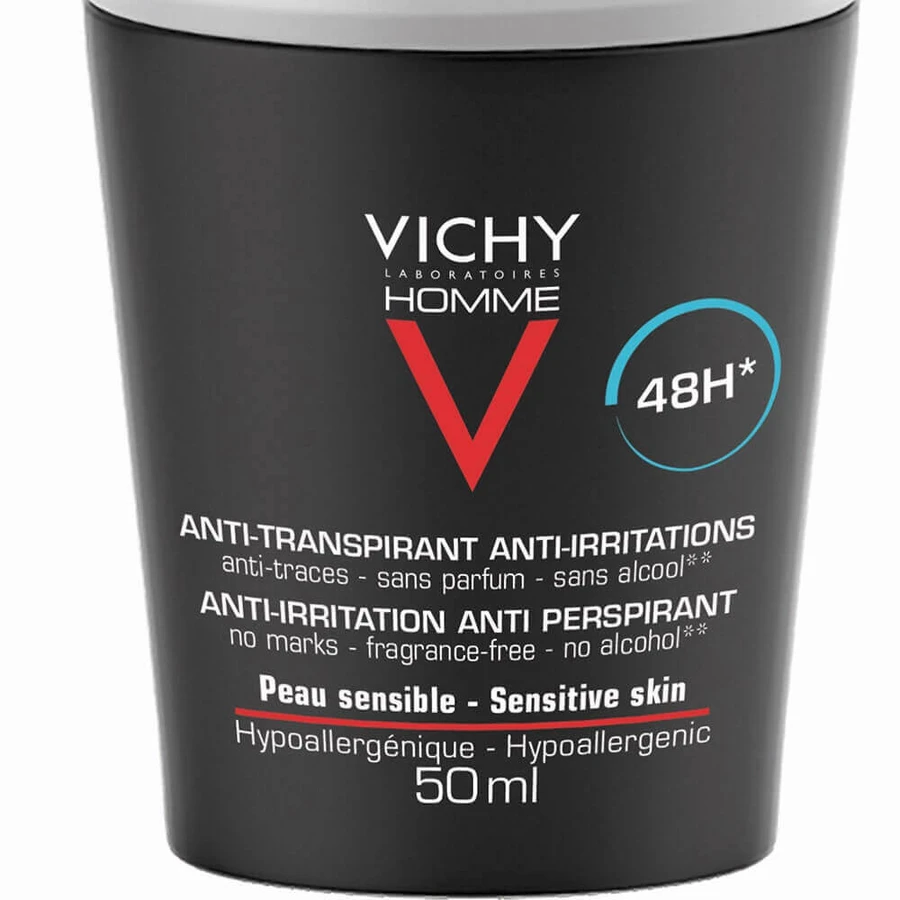 Vichy Мужской дезодорант-ролл-антиперспирант 48 часов для чувствительной кожи 2х50 мл: цены и характеристики