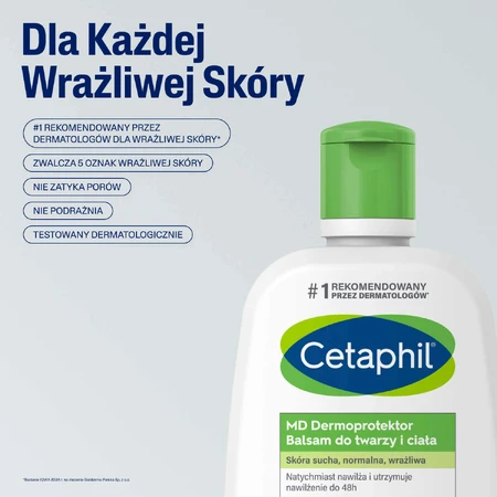 Набір Cetaphil MD Dermoprotector Зволожуючий лосьйон для обличчя та тіла, для сухої та чутливої шкіри, 250 мл + 500 мл: ціни та характеристики