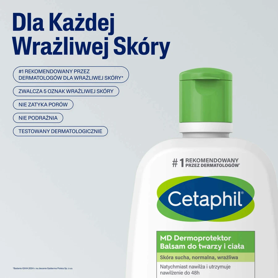 Набір Cetaphil MD Dermoprotector Зволожуючий лосьйон для обличчя та тіла, для сухої та чутливої шкіри, 250 мл + 500 мл: ціни та характеристики