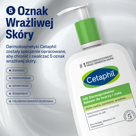 Набір Cetaphil MD Dermoprotector Зволожуючий лосьйон для обличчя та тіла, для сухої та чутливої шкіри, 250 мл + 500 мл: ціни та характеристики