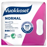 Vuokkoset White, гігієнічні серветки без крилець, звичайні, 14 шт.