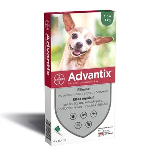 Advantix Піпетки для собак малих порід від 1,5 до 4 кг X 4
