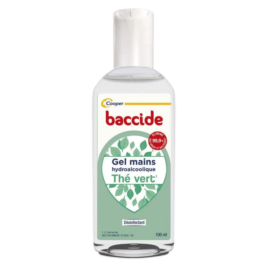 Baccide Gel Mains Désinfectant Hydroalcoolique Thé Vert Peaux sensibles 100ml: цены и характеристики