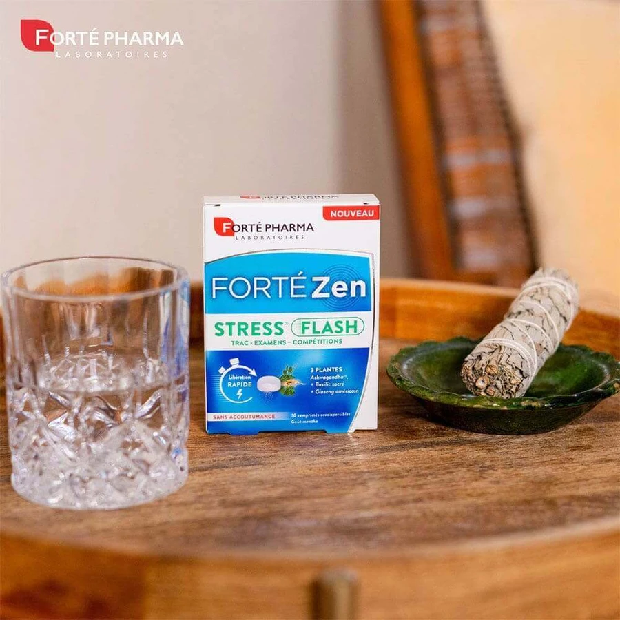 Forté Pharma Форте Дзен Стрес-Флеш зі смаком м'яти ашвагандхи 10 ородисперсних таблеток: ціни та характеристики