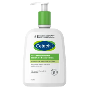 Cetaphil MD Dermoprotector, зволожуючий лосьйон для обличчя та тіла, для сухої та чутливої шкіри, з помпою, 500 мл + зволожуючий крем для обличчя з гіалуроновою кислотою, нічний крем, 48 мл безкоштовно