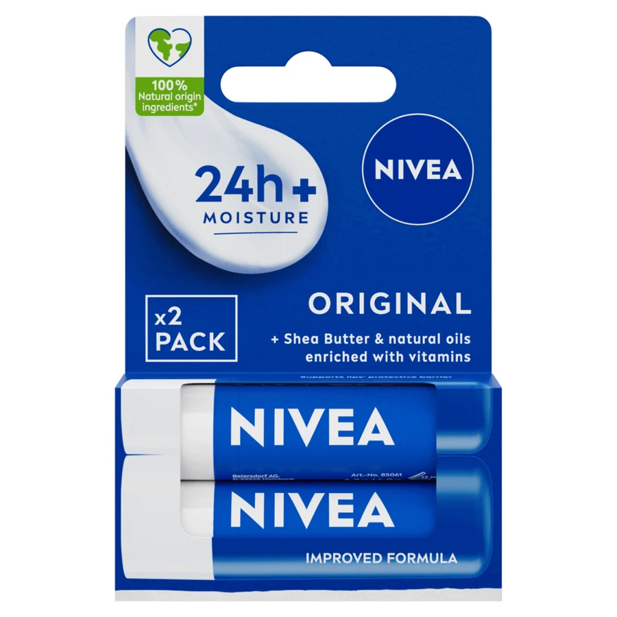 Nivea Original, ухаживающая помада, дуопак, 2 x 4,8 г: цены и характеристики