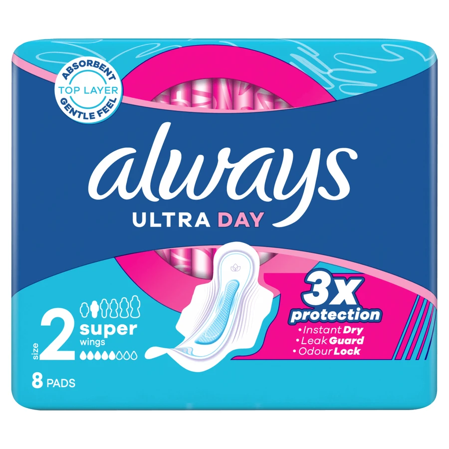 Always Ultra Day, гигиенические полотенца с крылышками, Super, 8 шт.: цены и характеристики
