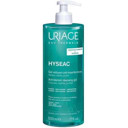 Uriage Hyseac Очищуючий гель для вмивання для змішаної або жирної шкіри Peaux Mixtes A Grasses 500мл: ціни та характеристики