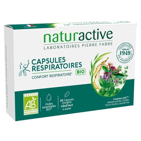 Naturactive Капсулы Respiratoires Bio с эфирными маслами 30 капсул: цены и характеристики