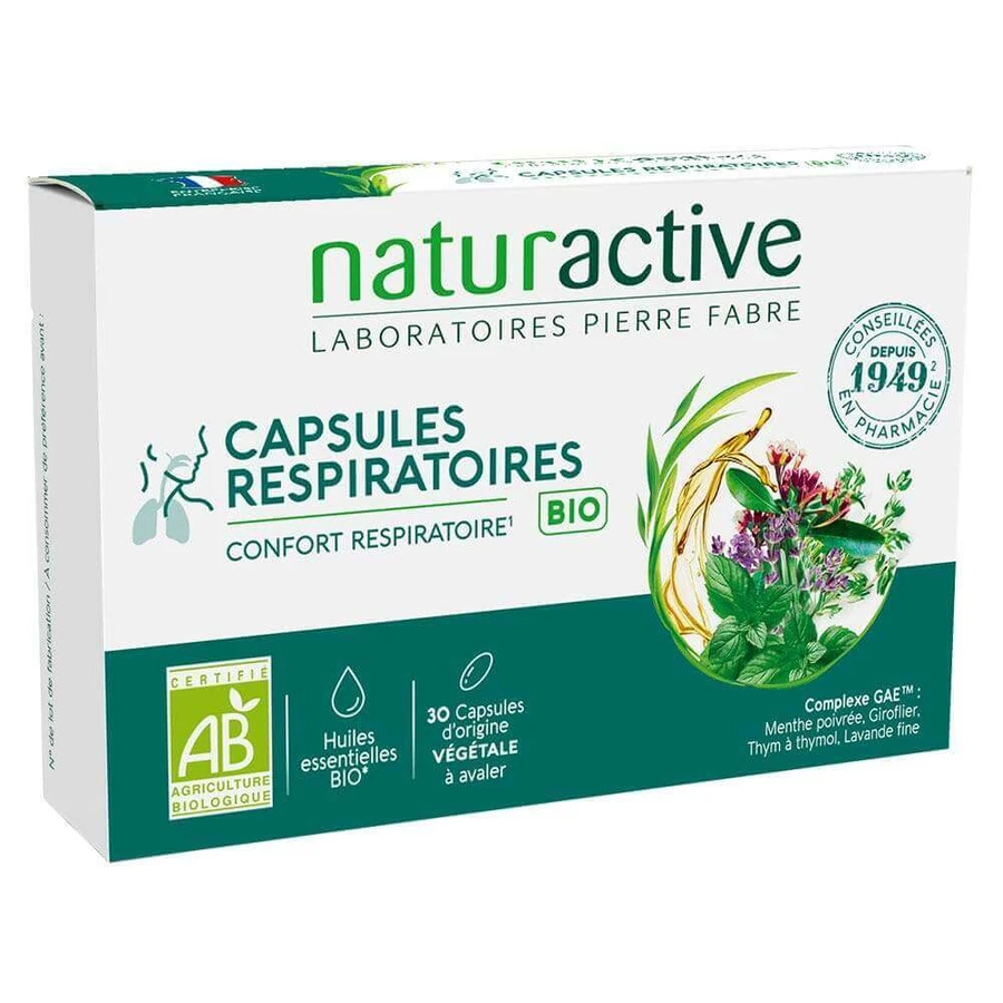 Naturactive Капсулы Respiratoires Bio с эфирными маслами 30 капсул: цены и характеристики
