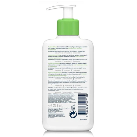 Cerave Body Cleanser Увлажняющее средство для мытья лица и тела для нормальной и сухой кожи 236 мл: цены и характеристики