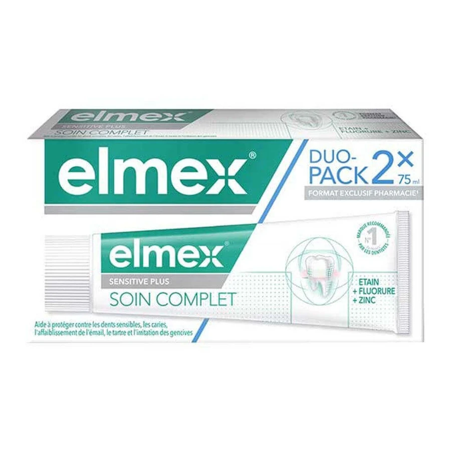Elmex Sensitive Plus Complete Care Зубная паста 2х75 мл: цены и характеристики