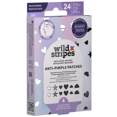 Пластирі проти прищів Wild Stripes Holo Clear, пластирі від екземи з саліциловою кислотою, 24 шт.: ціни та характеристики