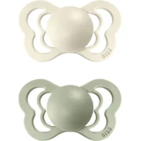 Пустышка BIBS Supreme из натурального каучука слоновая кость/шалот 1×2 шт, размер 1