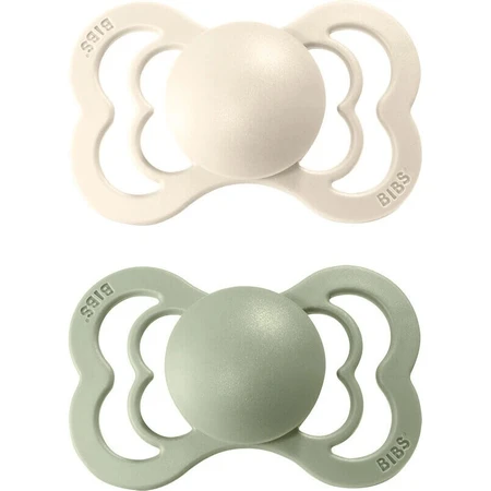 Пустушка BIBS Supreme з натурального каучуку слонова кістка/шавлія 1×2 шт, розмір 1: ціни та характеристики