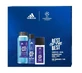 Чоловічий подарунковий набір Adidas UEFA Champions League Best of The Best Дезодорант з розпилювачем 75 мл + Дезодорант 150 мл + Гель для душу 250 мл