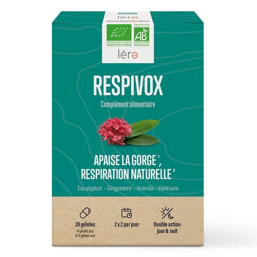 Lero Respivox успокаивает горло и способствует естественному дыханию пероральное распыление 28 капсул: цены и характеристики